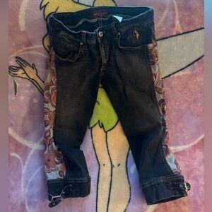 Vintage y2k baby phat denim jean shorts size 3